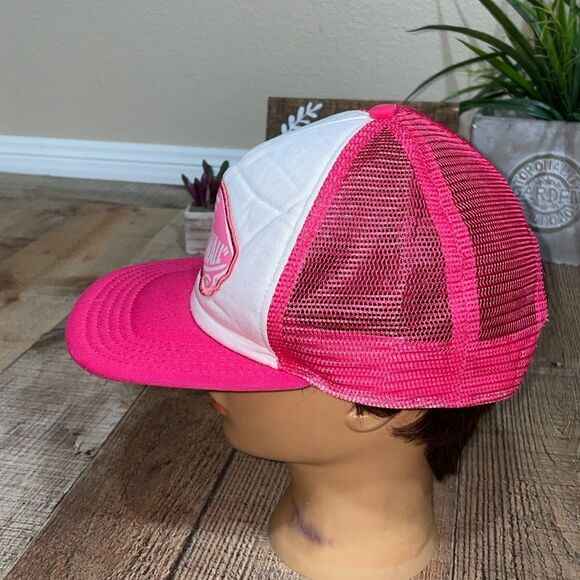 Vans Off The Wall Classic Patch Pink Snapback Mesh Trucker Hat Cap - Picture 6 of 6